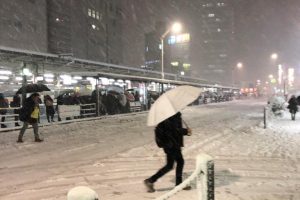 大雪と展示会初日