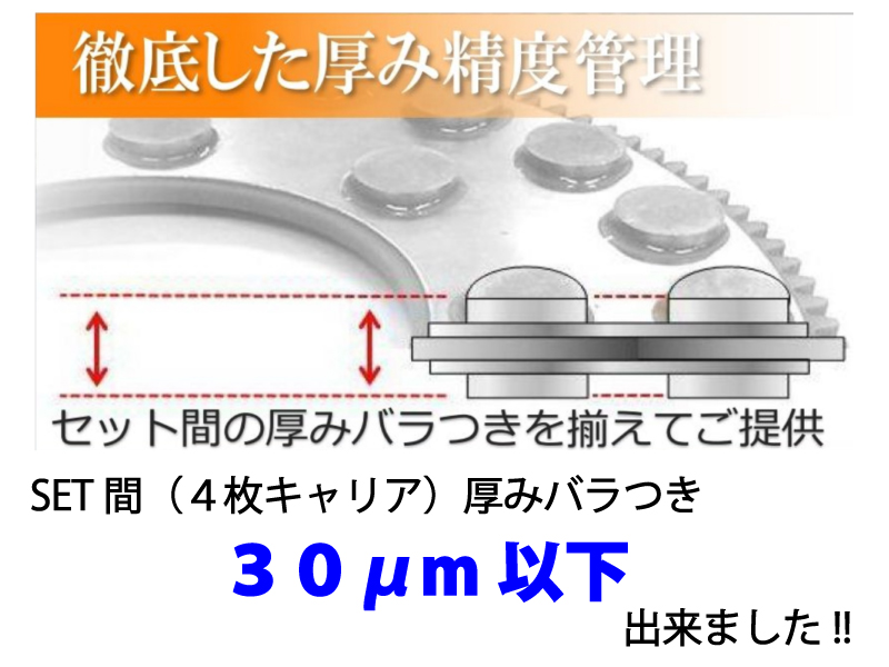 修正キャリア　パッドコンディショナー　厚み精度管理