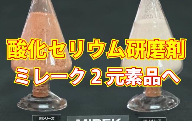 酸化セリウム研磨材 ミレーク2元素品へ 研削研磨 Com 酸化セリウム研磨材 ミレーク2元素品へ 研削研磨 Com